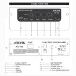 Aroma AG10S Guitar Amplifier - 10W Electric Amp with Bluetooth - Image 5