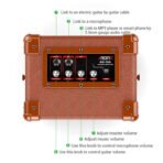 Aroma AG10A Portable Compact Acoustic Guitar AMP 10Watts Shoulder Straps - Image 4