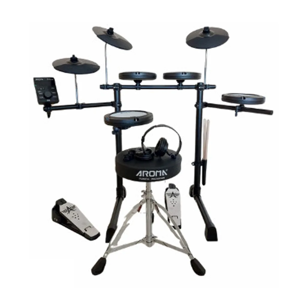 Aroma TDX-18 Electronic Drum Kit 16 Piece Bluetooth Drum Set