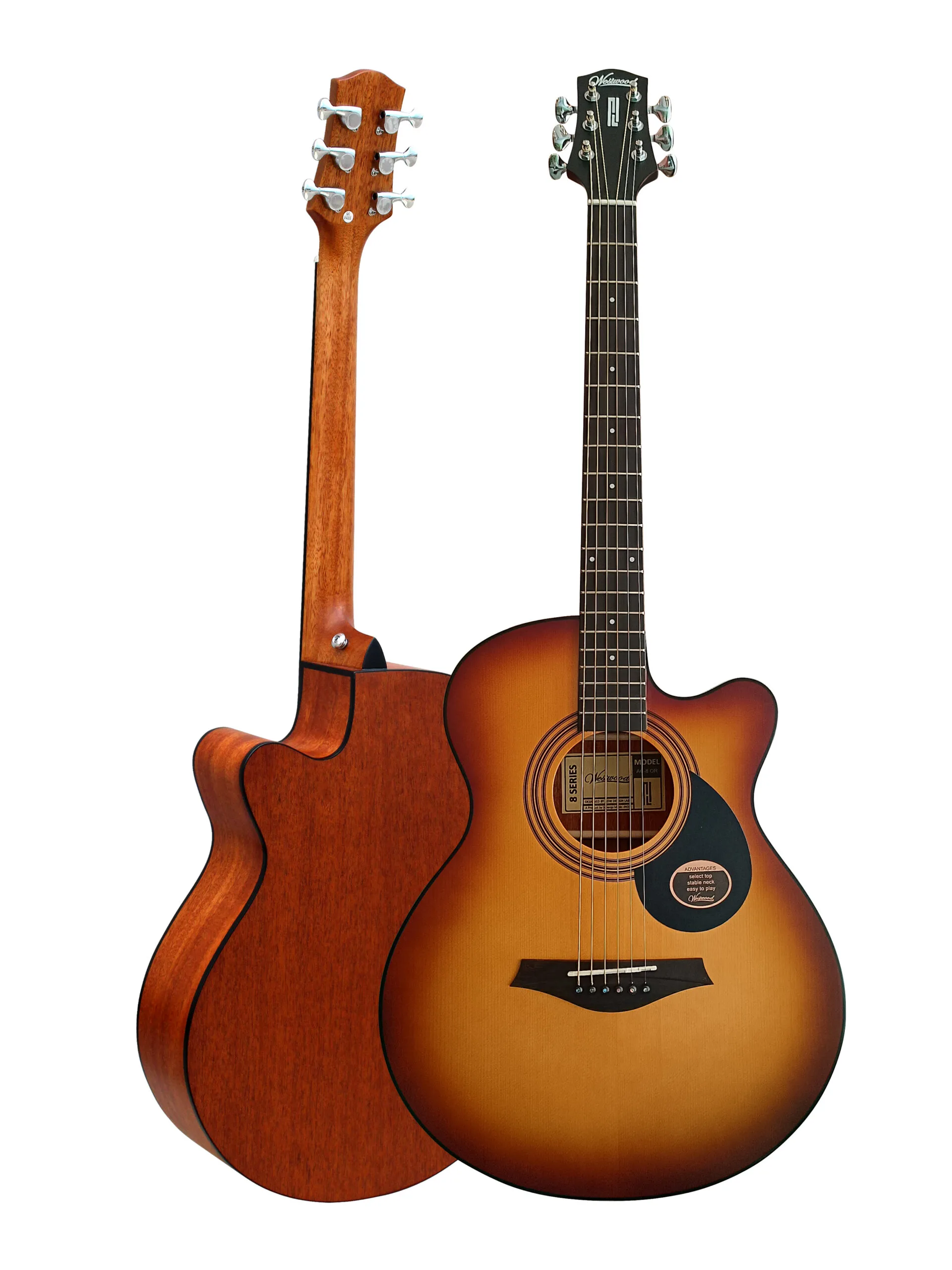 Westwood AC-8 OR Acoustic Guitar - 40 Inch Oriental Retro Spruce Top - Image 2