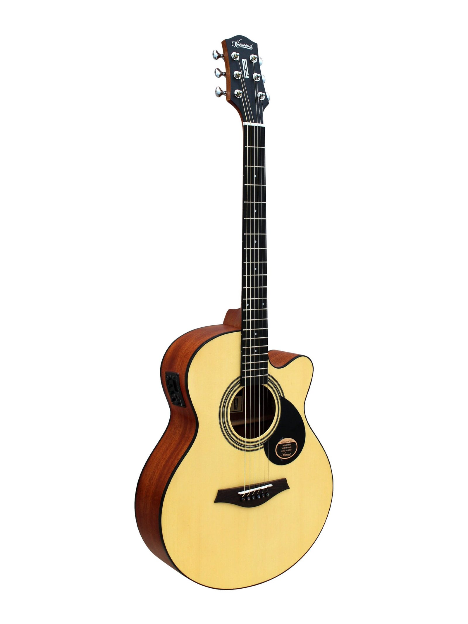 AC-8E NA _1 Westwood AC-8E NA Semi Acoustic Guitar 40 Inch Auditorium Natural
