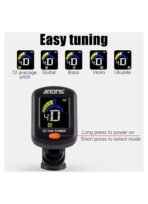 Aroma AT-10A Rechargeable Guitar Tuner - Clip-On Chromatic Tuner - Image 4