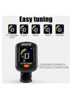 Aroma AT-10A Rechargeable Guitar Tuner - Clip-On Chromatic Tuner - Image 4
