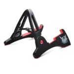 Aroma AGS-03 Folding Guitar Stand Black Portable ABS Guitar Stand