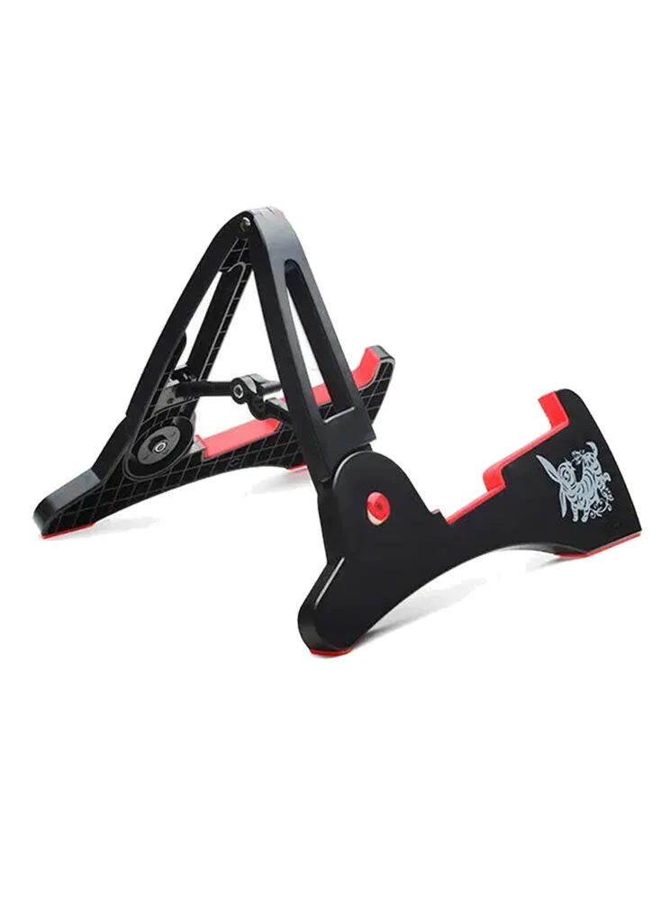 Aroma AGS-03 Folding Guitar Stand Black Portable ABS Guitar Stand