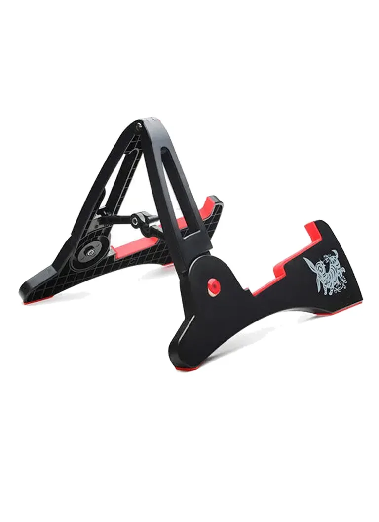 Aroma AGS-03 Folding Guitar Stand Black Portable ABS Guitar Stand