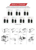 Aroma ARU-10 Wireless Guitar Transmitter Receiver - UHF 7 Channel System - Image 4