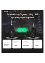 Aroma ARU-10 Wireless Guitar Transmitter Receiver - UHF 7 Channel System - Image 5