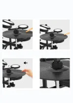 Aroma TDX-21 Electronic Drum Kit - 8 Piece Mesh Head Drum Set - Image 4
