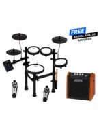 Aroma TDX-N1 Electronic Drum Kit Portable Mesh Drum Set with Free AMA-30 Amp