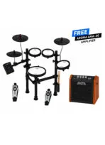 Aroma TDX-N1 Electronic Drum Kit Portable Mesh Drum Set with Free AMA-30 Amp