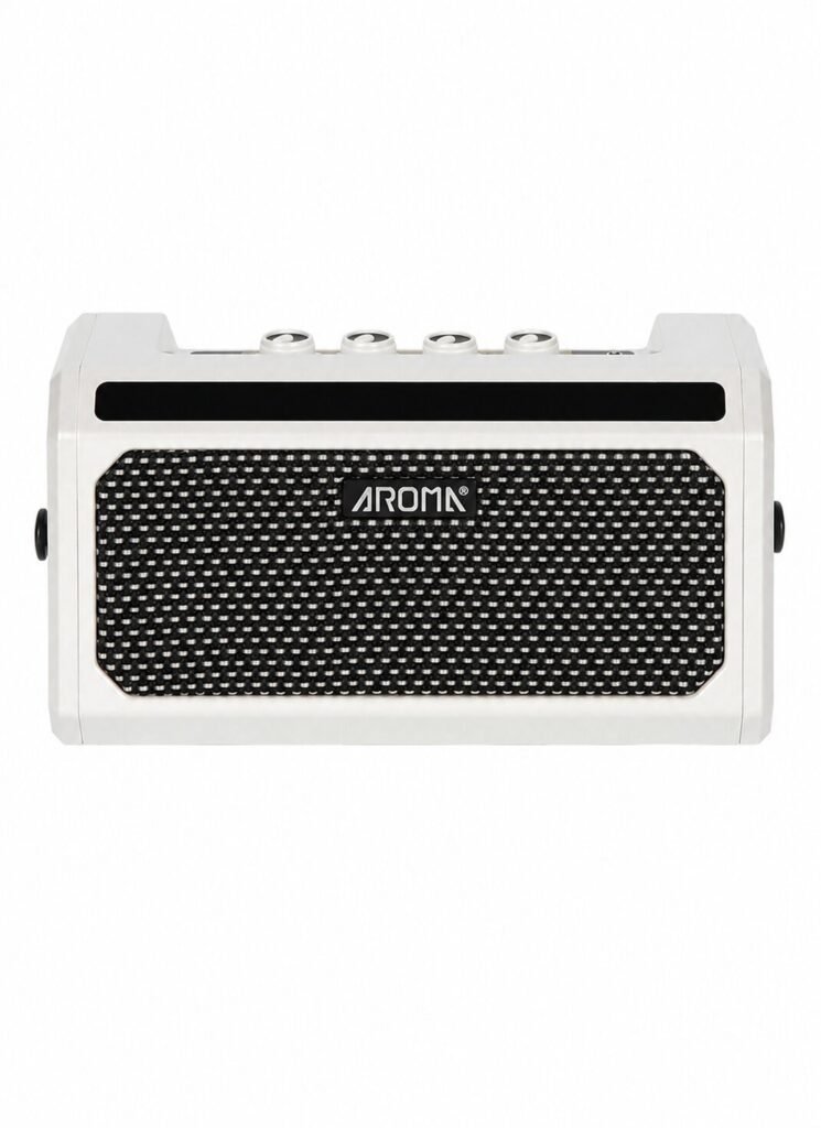 Aroma TG-08A Acoustic Guitar Amplifier 10W Portable Bluetooth White Amp