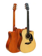 Westwood DC-8E NA Semi Acoustic Guitar - 41 Inch Dreadnought Natural - Image 2