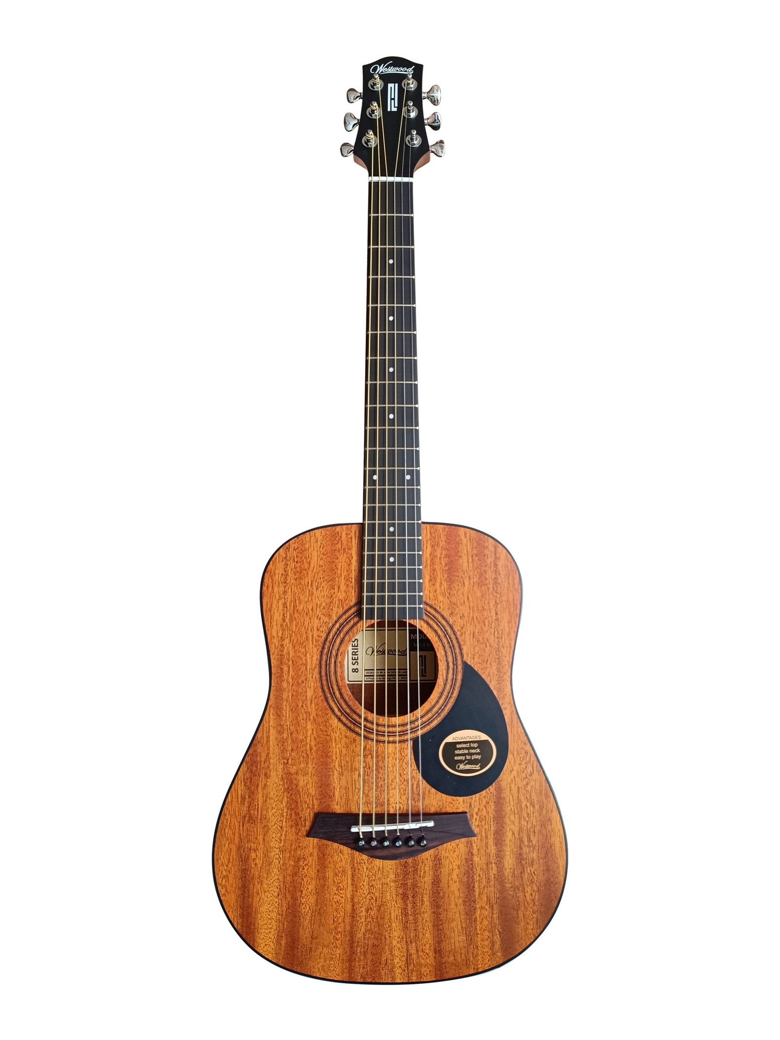 MD-8 M _1 Westwood MD-8 M Acoustic Guitar 34 Inch Mini Dreadnought Mahogany
