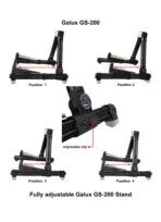 Galux GS-200 Black Folding Metal Guitar Stand - Aluminium Portable Stand - Image 5