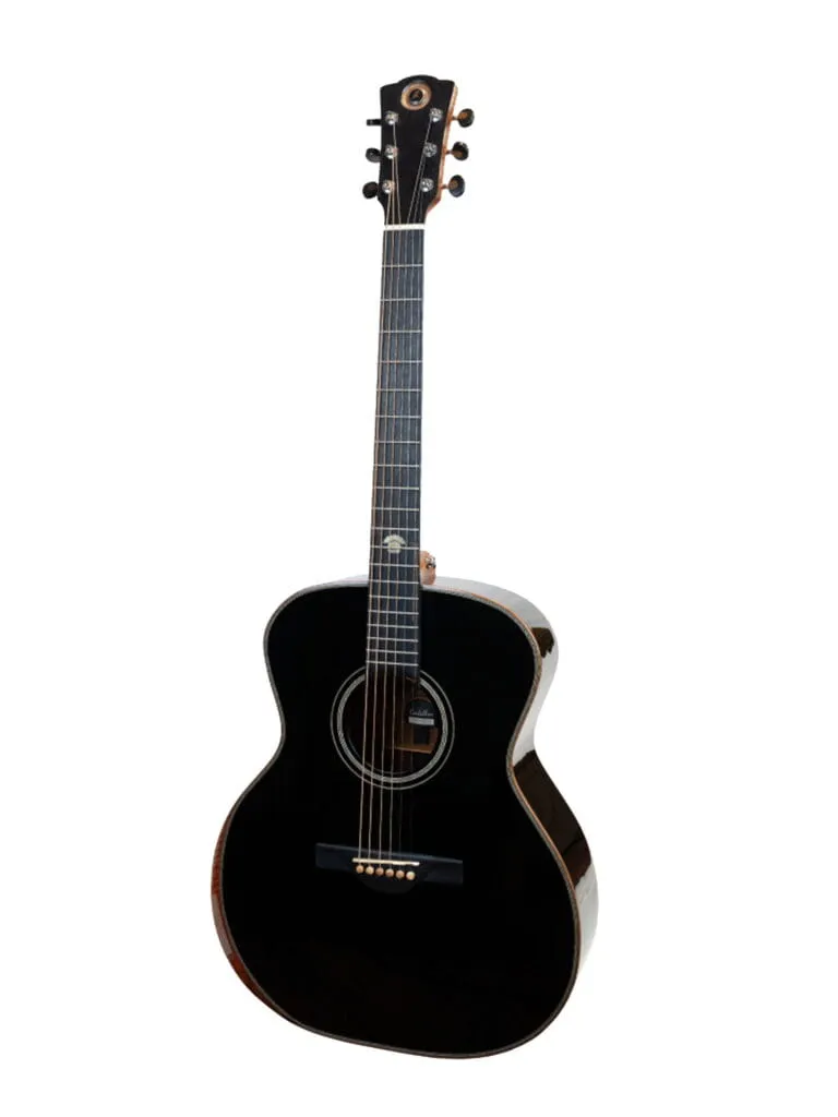 Merida Castellan Semi Acoustic Guitar Grand Auditorium Black All Solid