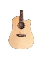 Westwood DC-10SE NA Semi Acoustic Guitar - 41 Inch with X2 Double Pickup and Guitar Bag - Image 4