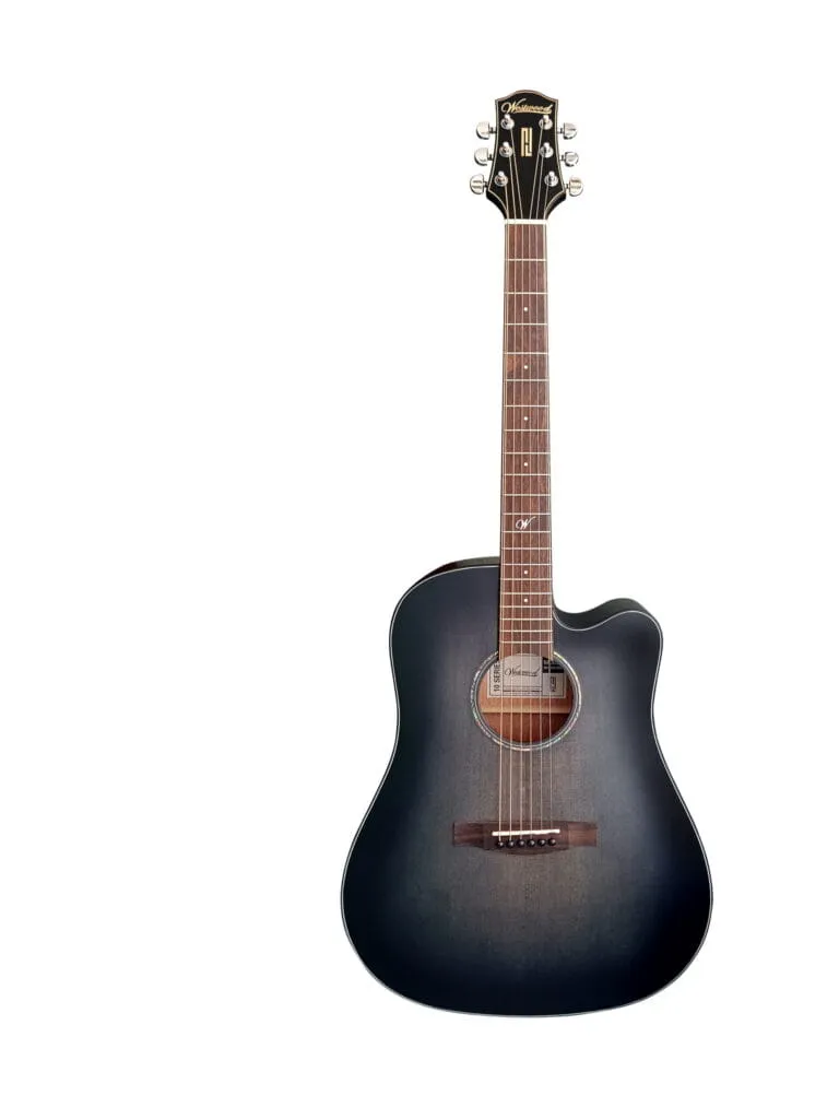 Westwood DC-10SE TBK Semi Acoustic Guitar 41 Inch Tobacco Black Solid Sitka Spruce