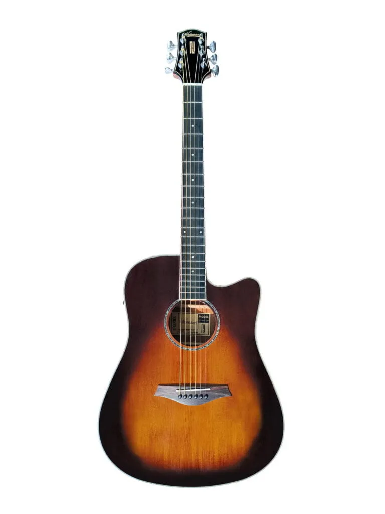 Westwood DC-340E OR Semi Acoustic Guitar 41 Inch Oriental Retro Dreadnought Fishman Presys
