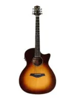 Main front: Westwood GA-340E OR Guitar (Semi Acoustic )40.5 Inch Oriental Retro Grand Concert Fishman Presys II India Body detail: Westwood GA-340E OR Solid Top Oriental Retro Glossy Finish Grand Concert Body Detail Pickup: Westwood GA-340E OR FISHMAN Presys-II Pickup Preamp Built-in Tuner Close Up Headstock: Westwood GA-340E OR Die Cast Tuning Machines Oriental Retro Glossy Finish Guitar bag: Westwood GA-340E OR Semi Acoustic Guitar with Padded Guitar Bag Included