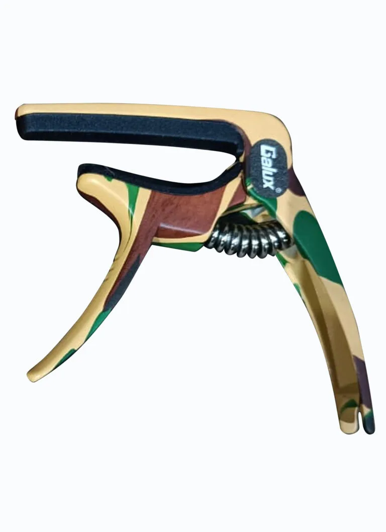 Galux GC-501A Army Green Guitar Capo 3-in-1 Zinc Alloy with Bridge Pin Puller and Pick Holder India