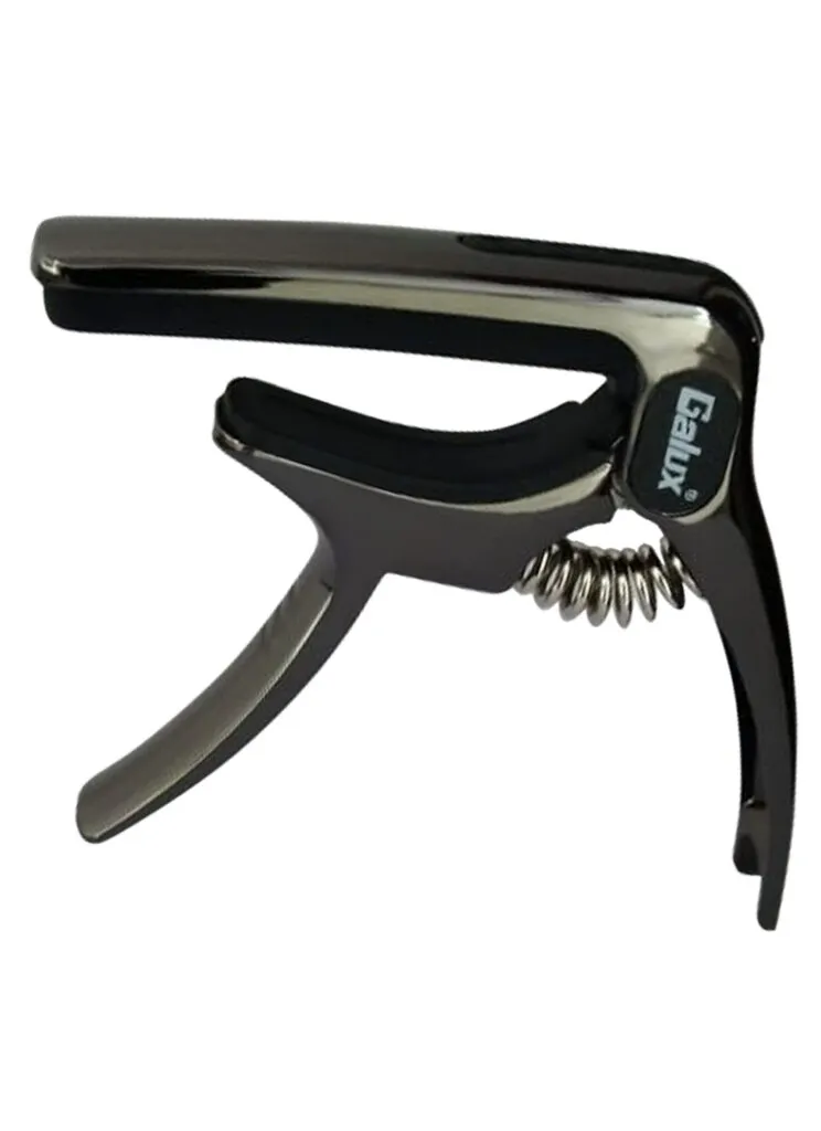 Galux GC-501A Brushed Gun Guitar Capo 3-in-1 Zinc Alloy with Bridge Pin Puller and Pick Holder India