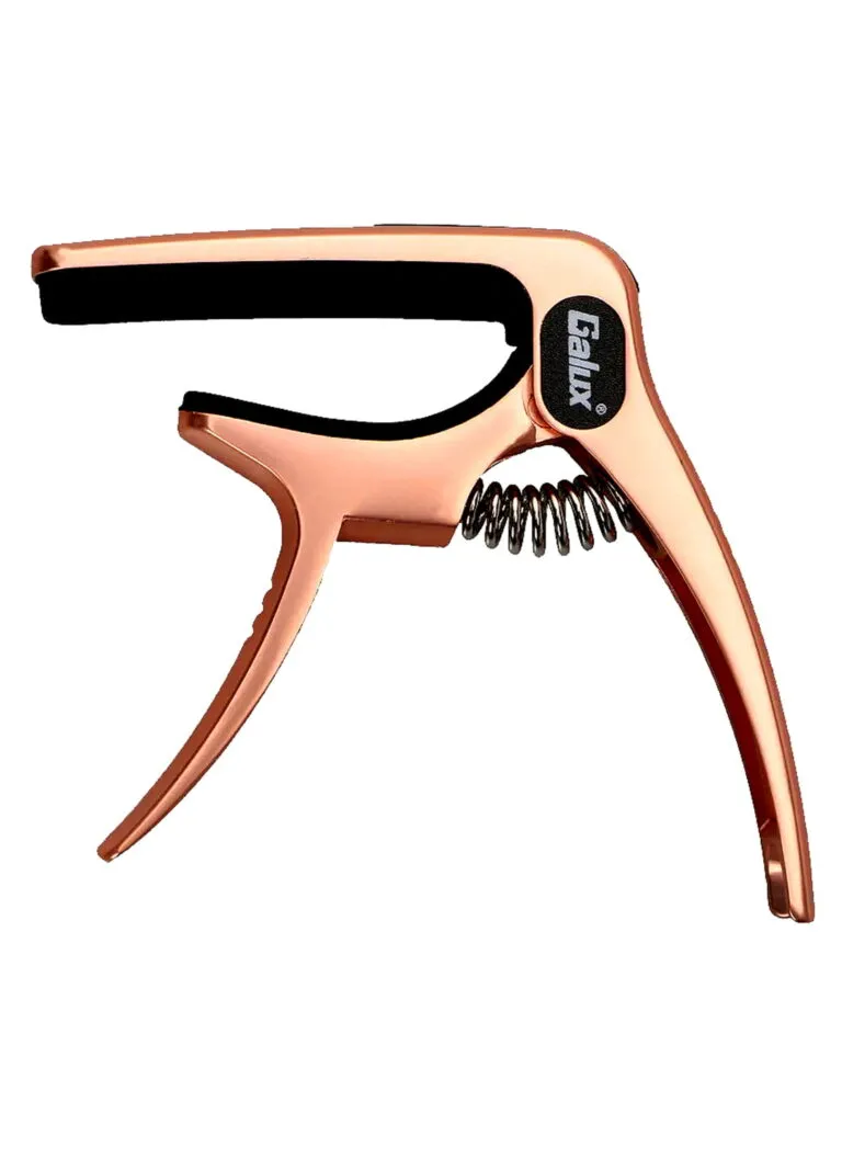 Galux GC-501A Rose Gold Guitar Capo 3-in-1 Zinc Alloy with Bridge Pin Puller and Pick Holder India