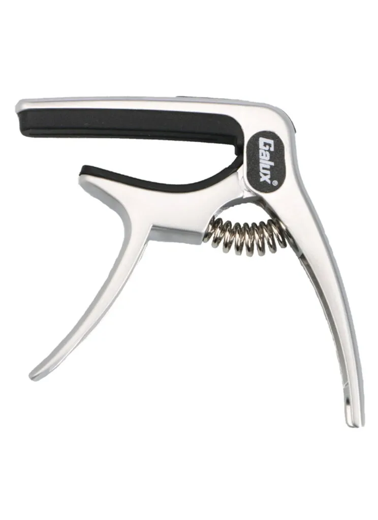Galux GC-501A Silver Guitar Capo 3-in-1 Zinc Alloy with Bridge Pin Puller and Pick Holder India