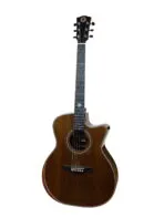 Merida Mistral Semi Acoustic Guitar Grand Auditorium Solid Cedar Flamed Walnut