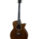 Merida Mistral Semi Acoustic Guitar Grand Auditorium Solid Cedar Flamed Walnut