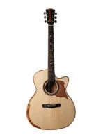 Merida Senior GAC EQ Semi Acoustic Guitar Grand Auditorium Solid Spruce Flamed Koa