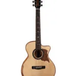 Merida Senior GSC EQ Semi Acoustic Guitar Mini Travel Solid Spruce Flamed Koa