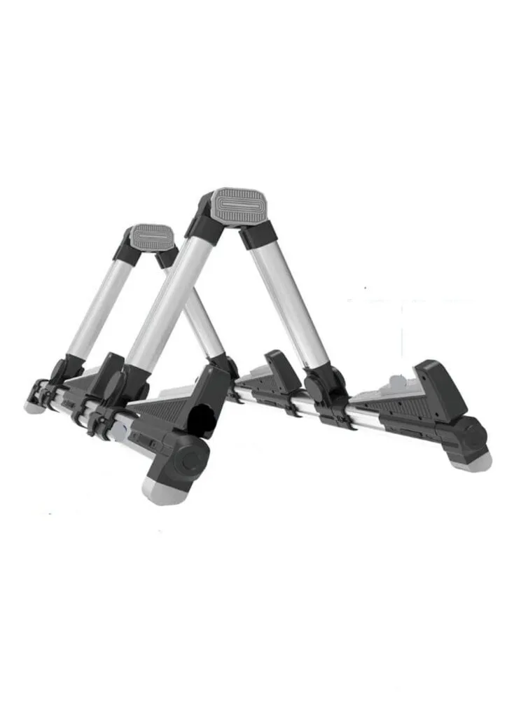 Galux GS-201 Double Guitar Stand Silver Front View