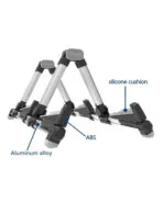 Galux GS-201 Double Guitar Stand - Silver Aluminium - Image 2