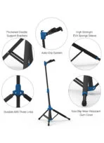 Galux GS-210 Auto Lock Guitar Blue Floor Stand - Image 4