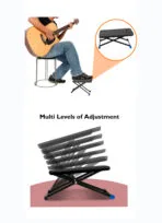 Galux GFS-401 Guitar Footrest - 6 Level Height Adjustable - Image 4