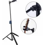 Galux GS-209 Auto Lock Guitar Stand Black Front View