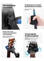 Galux GS-209 Auto Lock Guitar Floor Stand - Black - Image 4
