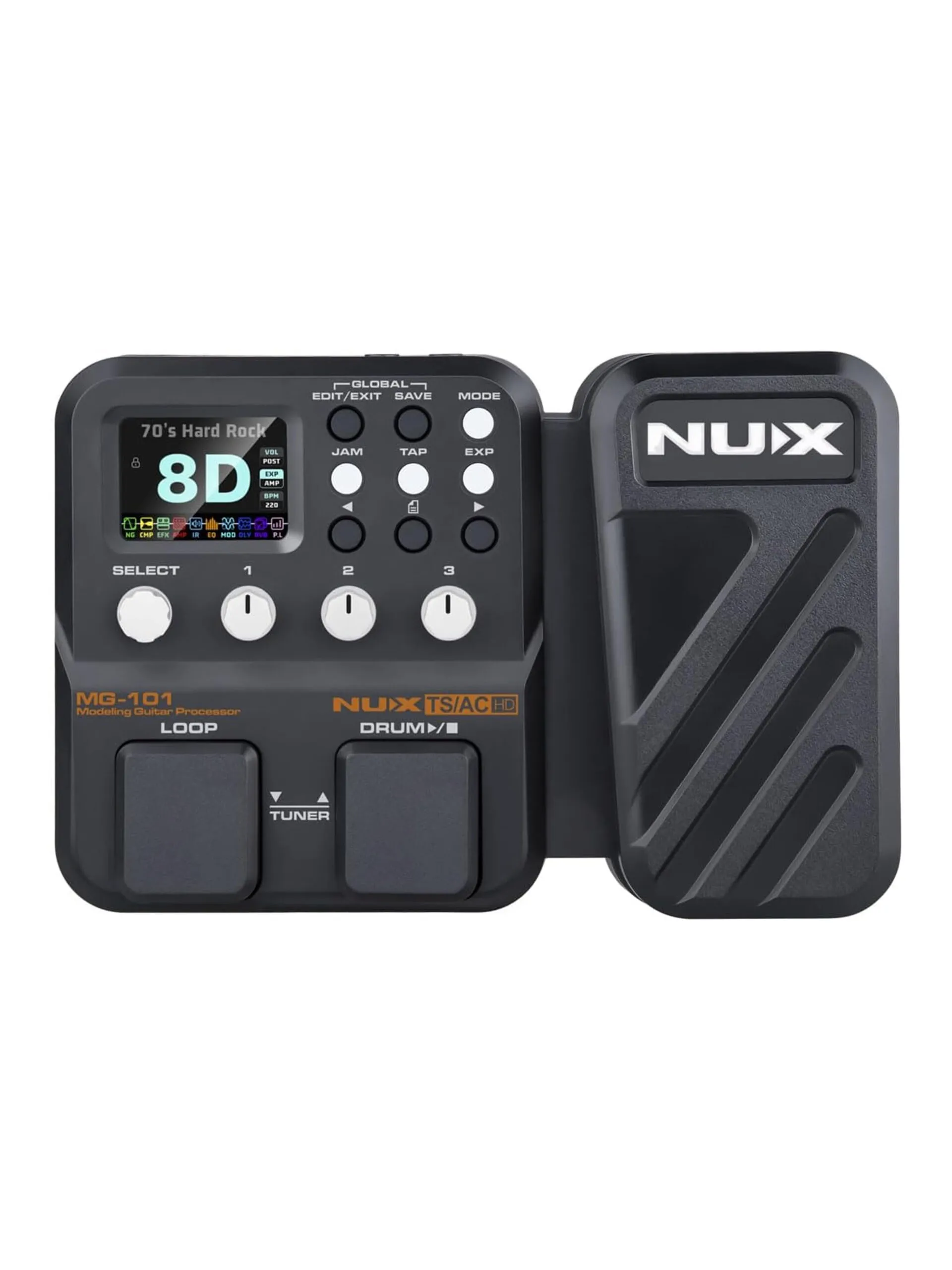 NUX MG-101 _1 NUX MG-101 Modeling Guitar Processor Front View