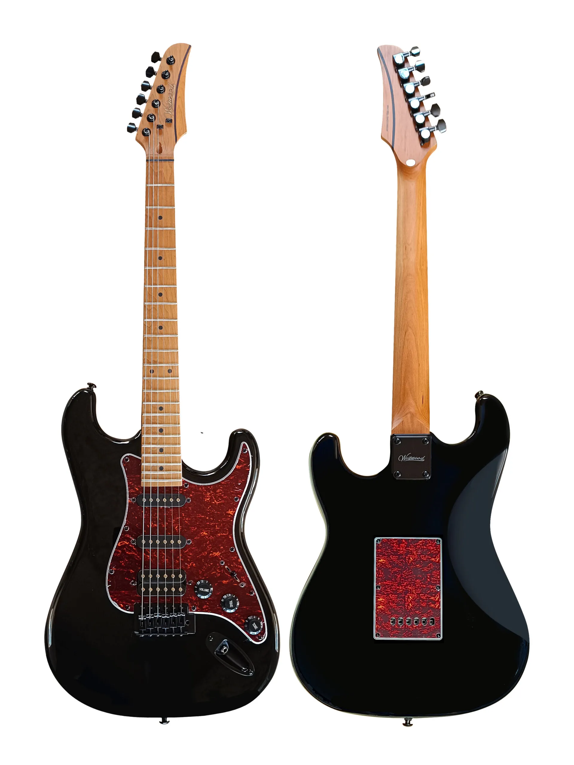 Westwood ST-70 Electric Guitar - Black SSH Roasted Maple ST Style - Image 3