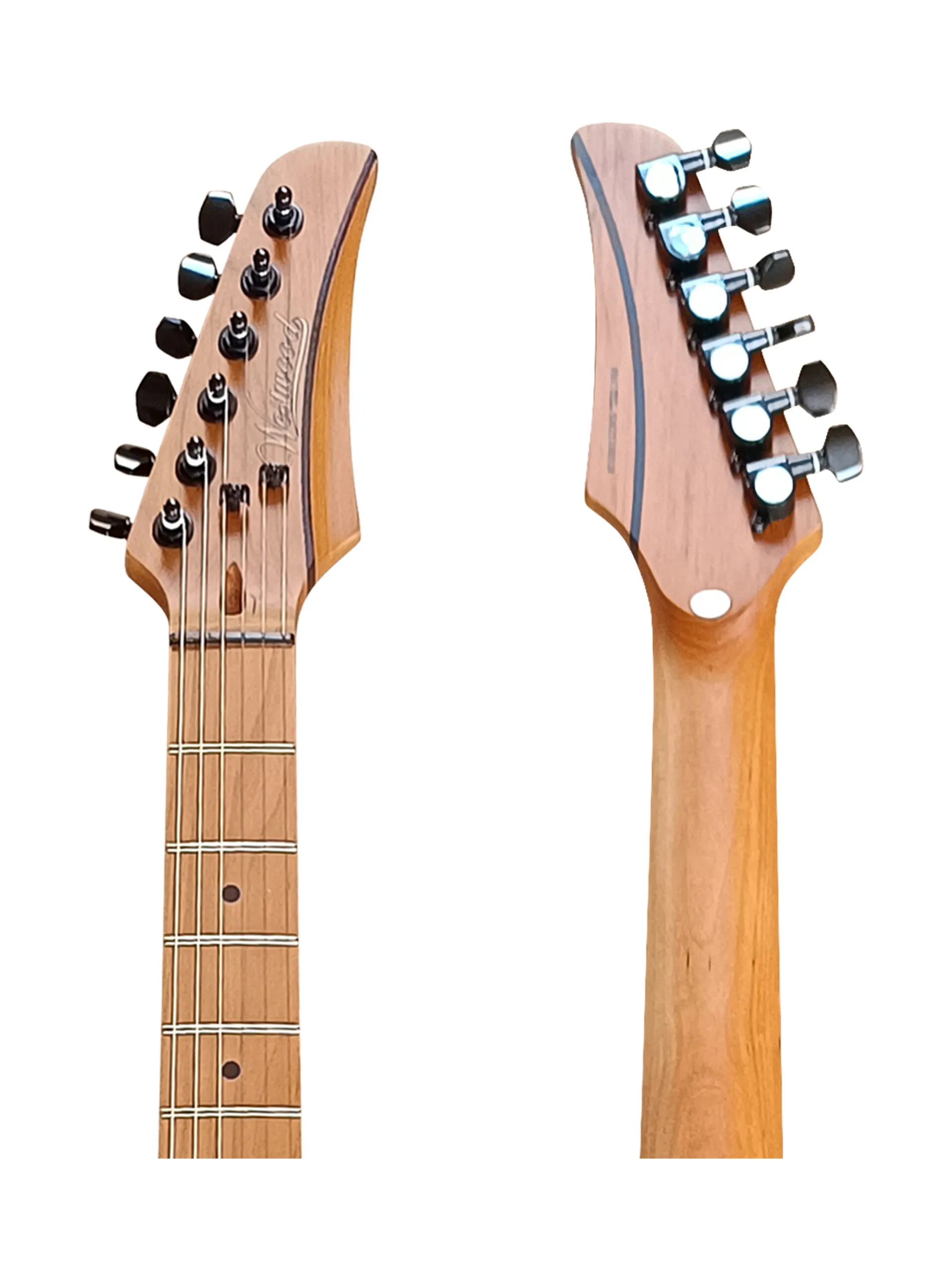 Westwood ST-70 Electric Guitar - Blue SSH Roasted Maple ST Style - Image 6