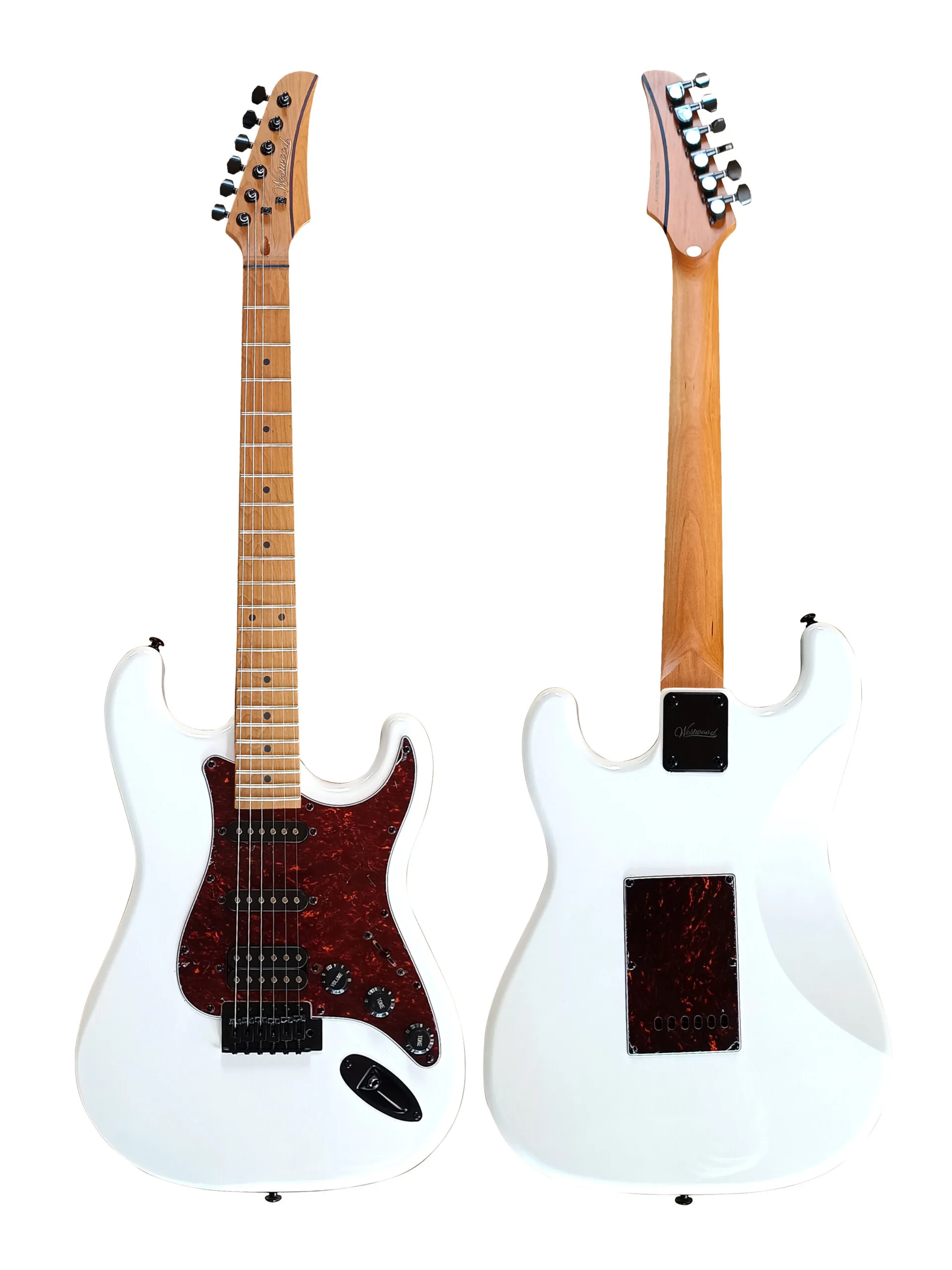 Westwood ST-70 Electric Guitar - White SSH Roasted Maple ST Style - Image 3