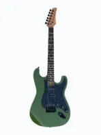 Westwood YFD-10 Electric Guitar Army Green Front View