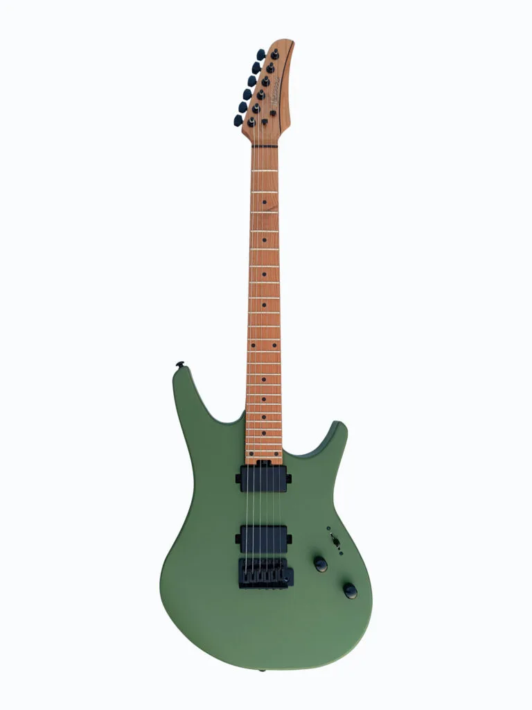 Westwood YFD-100 Electric Guitar Army Green Front View