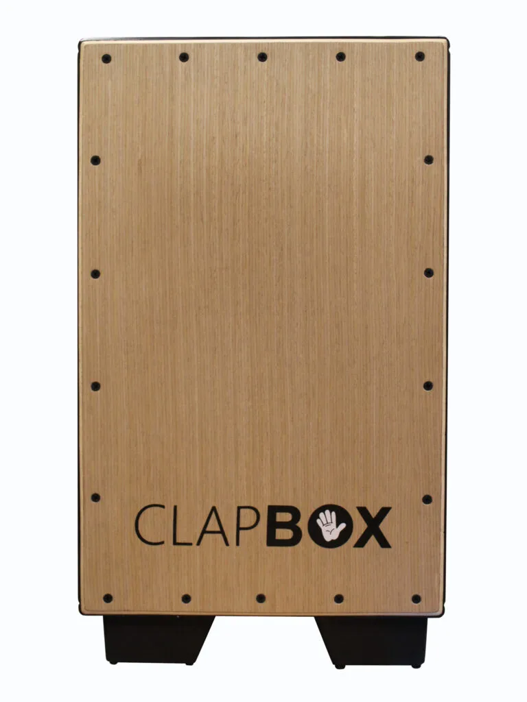 Clapbox CB11 Cajon Drum Black Natural Front View India