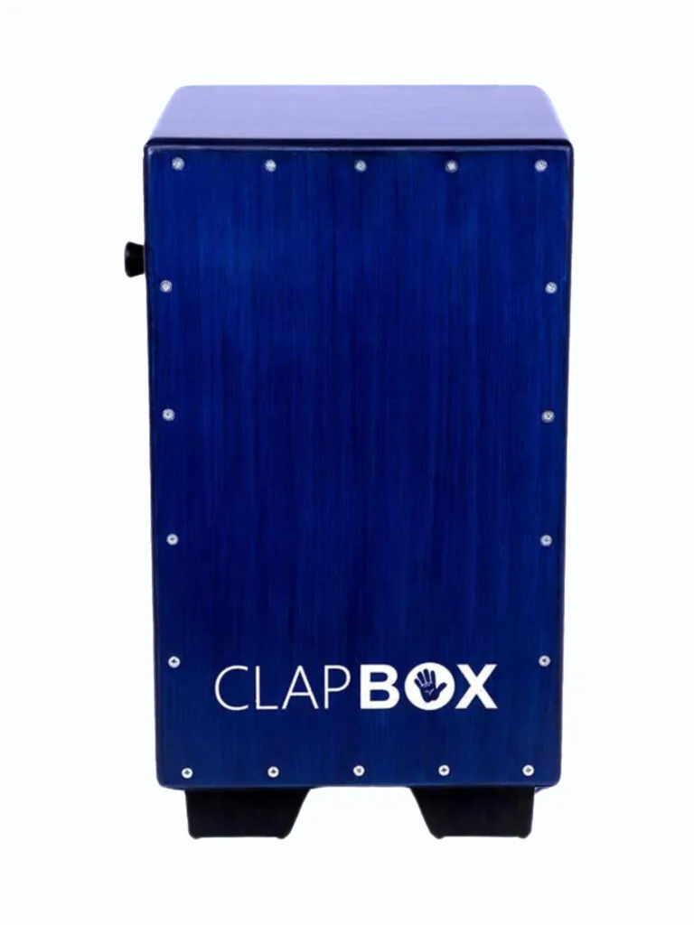Clapbox CB40 Blue Cajon Snare Cajon Oak Front Plate 3 Internal Snares India