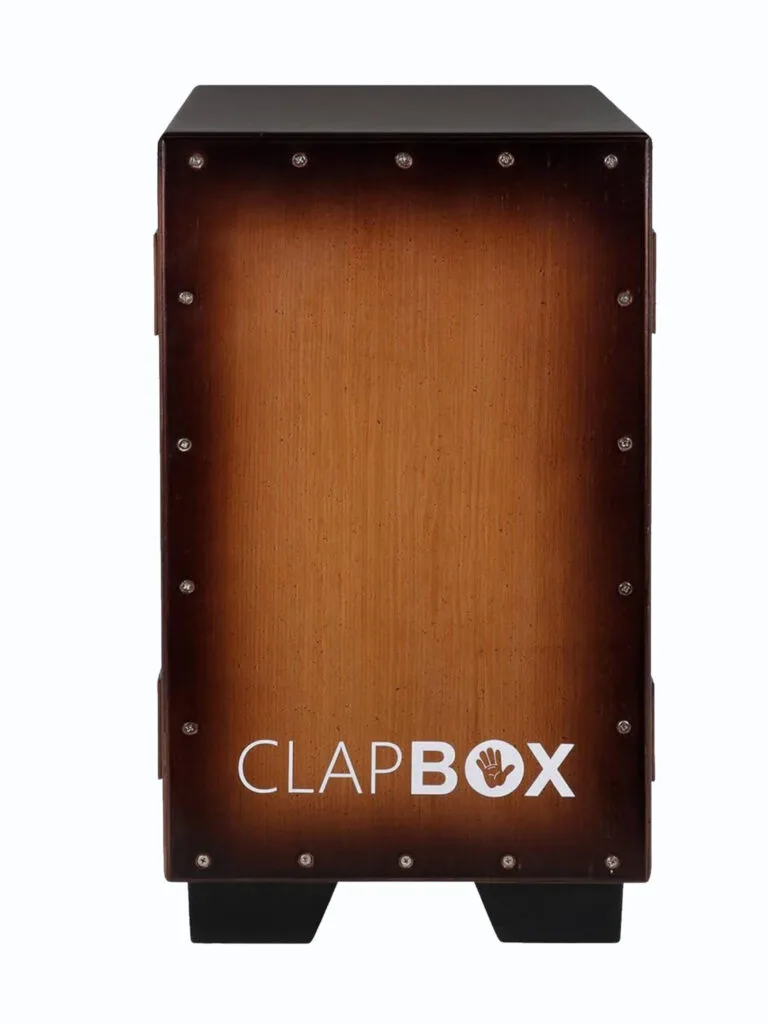 Clapbox CB45 Cajon Crate Design Birch Front Plate Brown Sunburst 3 Internal Snares India