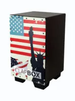Clapbox Graphic Cajon USA Flag Front View India