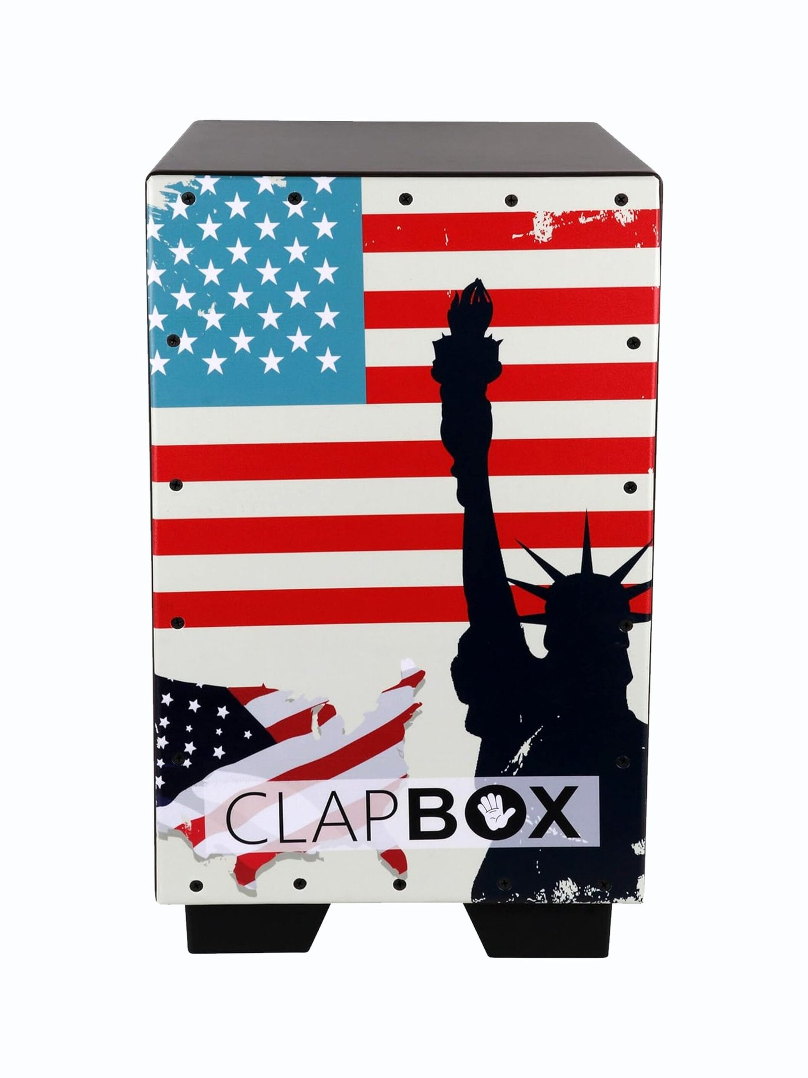 Graphic Cajon -Brown, Clapbox _2 Clapbox Graphic Cajon USA Flag Front View India