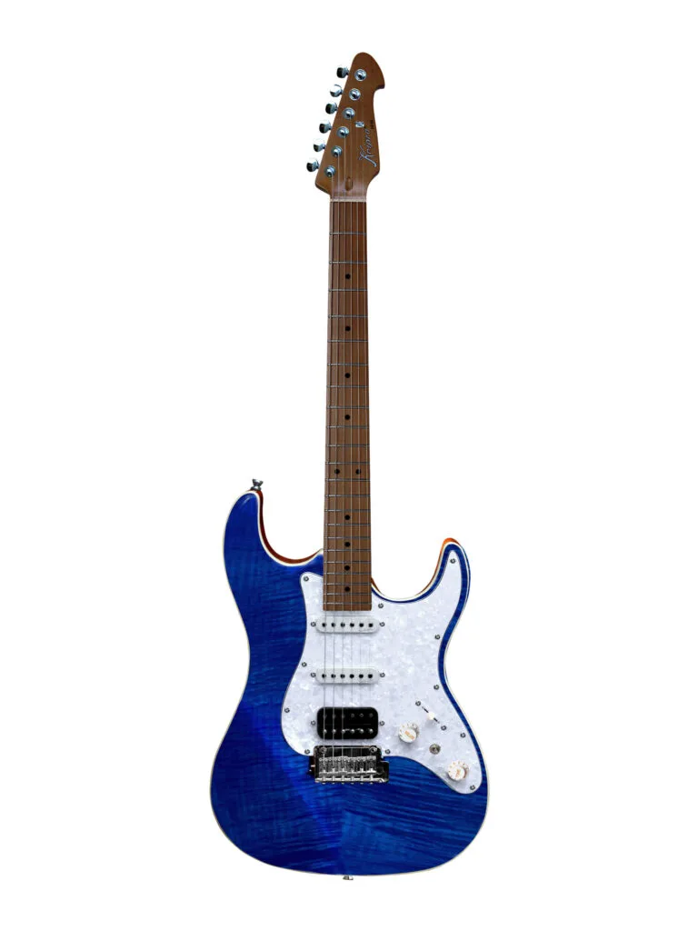 Keipro KS60-M SSH Transparent Blue Flame Maple Guitar